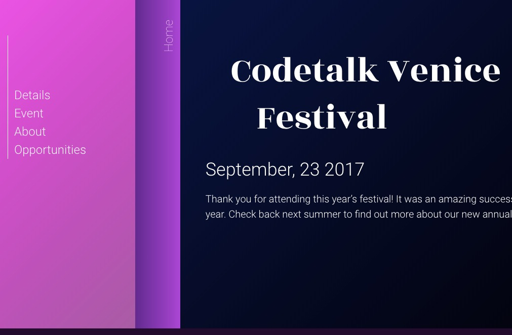 Codetalk Venice Festival